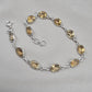 925 Sterling Silver Citrine Bracelet Yellow Gemstone Jewelry November Birthstone Gift for Her
