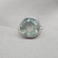 Handmade Sterling Silver Prehnite Ring, Natural Gemstone Statement Jewelry