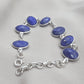 925 Sterling Silver Lapis Lazuli Bracelet Natural Blue Gemstone Bracelet Handmade Jewelry