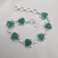 Green Onyx Bracelet 925 Sterling Silver Statement Gemstone Bracelet
