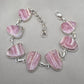 Rhodochrosite Bracelet 925 Sterling Silver Pink Statement Jewelry Wedding Gift