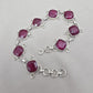 Ruby Bracelet 925 Sterling Silver Red Gemstone Jewelry