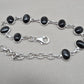 Natural Black Star 925 Sterling Silver Bracelet : Gemstone Jewelry