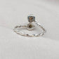 Labradorite Heart Sterling Silver Ring: Adjustable Boho Jewelry