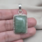Green Aventurine Pendant 925 Sterling Silver May Birthstone Necklace Healing Heart Chakra Jewelry