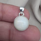 Natural White Opal Round Pendant 925 Sterling Silver Handmade Cabochon Gemstone Jewelry