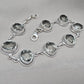 925 Sterling Silver Green Amethyst Bracelet Oval Prasiolite Gemstone Vintage Boho Bracelet for Women