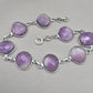 Amethyst 925 Sterling Silver Bracelet Handmade Natural Gemstone