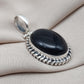 Handmade Black Onyx 925 Sterling Silver Pendant: Protection Amulet