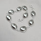 925 Sterling Silver Pyrite Bracelet Minimal Oval Link Handmade Jewelry