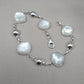 Mother of Pearl 925 Sterling Silver Bracelet Natural Shell Handmade