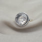Handmade Crystal Quartz Sterling Silver Ring: April Birthstone Jewelry