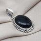 Handmade Black Onyx 925 Sterling Silver Pendant: Protection Amulet