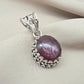 Natural Ruby Star Pendant Genuine Asteriated Ruby Cabochon Handmade 925 Sterling Silver Jewelry
