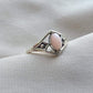 Pink Opal Ring 925 Sterling Silver Marquise Gemstone Minimal Geometric Boho Ring