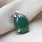 925 Sterling Silver Oval Green Onyx Pendant, Natural Gemstone Charm, Handmade Jewelry