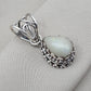 Ethiopian Opal Pear Pendant 925 Sterling Silver Handmade Cabochon Gemstone Jewelry October Birthstone