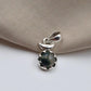 925 Sterling Silver Green Moss Agate Pendant Natural Round Cabochon Floral Gemstone Necklace Charm