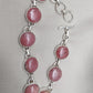 Rhodochrosite 925 Sterling Silver Bracelet: Handmade Pink Gemstone Jewelry