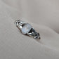 Rainbow Moonstone Goddess Ring: 925 Sterling Silver, Boho Spiritual Jewelry