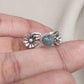Aquamarine Heart Ring 925 Sterling Silver Floral Boho Ring