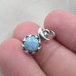 925 Sterling Silver Larimar Flower Pendant Natural Blue Larimar Floral Gemstone Necklace Charm