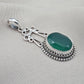 Green Onyx Pendant: Pendant 925 Sterling Silver Faceted Gemstone Necklace Jewelry Gift for Her