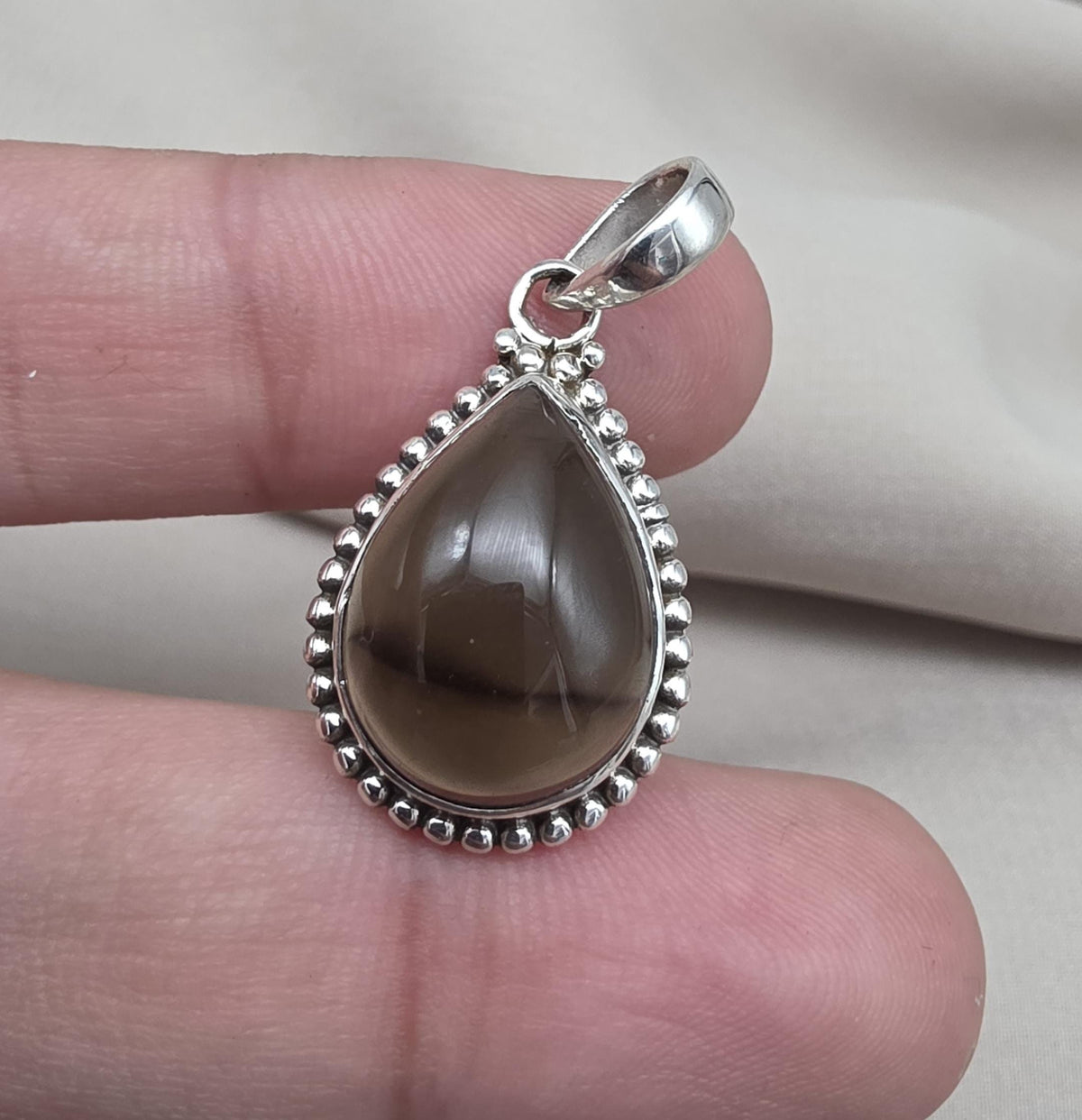 Smoky Quartz Pendant: 925 Sterling Silver November Birthstone Necklace Healing Gemstone Jewelry