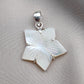 Mother of Pearl Star Pendant: 925 Sterling Silver Boho Necklace