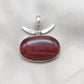 Red Tiger Eye Sterling Silver Pendant: Handmade Root Chakra Necklace