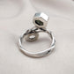 Labradorite & Green Amethyst 925 Sterling Silver Ring: Adjustable Double Stone
