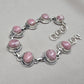 Rhodochrosite Bracelet 925 Silver Pink Gemstone Jewelry Gift for Her