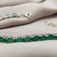 Green Onyx Tennis Bracelet: 925 Sterling Silver Gemstone Jewelry
