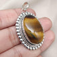 Tiger Eye Pendant | Handmade 925 Sterling Silver Necklace, Healing Stone