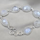Rainbow Moonstone 925 Sterling Silver Bracelet Natural Handmade