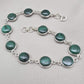 Natural Malachite Bracelet 925 Silver Green Stone Bracelet Protection Healing Jewelry