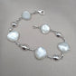 Mother of Pearl 925 Sterling Silver Bracelet Natural Shell Handmade