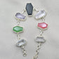 925 Sterling Silver Multi Gemstone Bracelet Coffin Cut Link Bracelet Handmade Jewelry