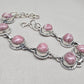Rhodochrosite Bracelet 925 Silver Pink Gemstone Jewelry Gift for Her