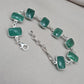 Green Onyx 925 Sterling Silver Bracelet Natural Gemstone Handmade Jewelry
