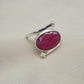 Natural Ruby Ring: Handmade 925 Sterling Silver Boho Statement Ring July Birthstone