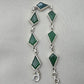 925 Sterling Silver Green Onyx Bracelet Kite Shape Gemstone Link Gemstone Handmade Jewelry