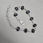 Natural Black Star 925 Sterling Silver Bracelet : Gemstone Jewelry