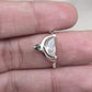 Green Amethyst Ring 925 Silver Dual Stone Moss Agate Statement Ring