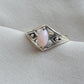 Pink Opal Ring 925 Sterling Silver Marquise Gemstone Minimal Geometric Boho Ring