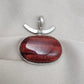 Red Tiger Eye Sterling Silver Pendant: Handmade Root Chakra Necklace