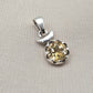 925 Sterling Silver Citrine Pendant: Round Faceted Gemstone, Wholesale Jewelry