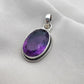Natural Amethyst Cut Silver Pendant 925 Sterling Purple Gemstone Necklace Handmade February Birthstone Jewelry Gift for Her