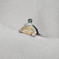 Citrine Ring 925 Sterling Silver Dual Stone Moss Agate Statement Ring