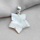 Mother of Pearl Star Pendant: 925 Sterling Silver Boho Necklace